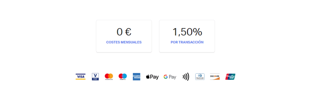 Tarifas de SumUp: 1,50% por transacción