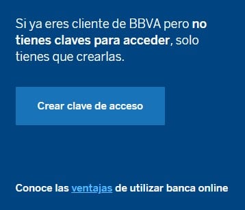 Crear clave BBVA Online