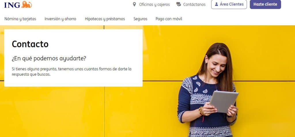 atención al cliente de ING