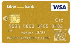 Tarjeta visa oro de Liberbank